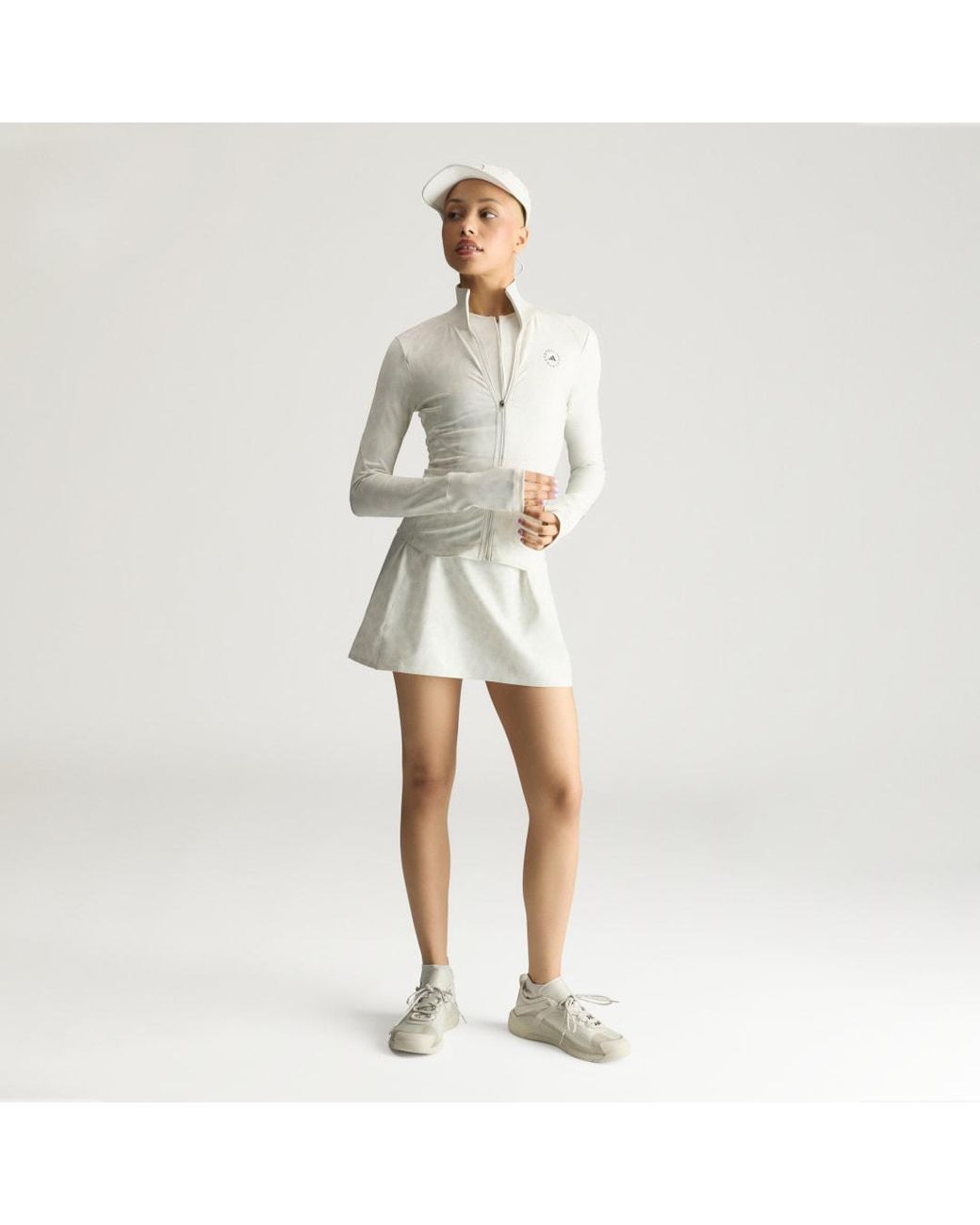 Adidas White By Stella Mccartney Printed Training Dress
