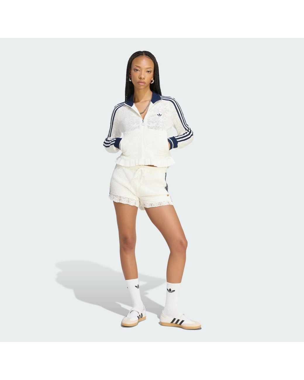 Adidas White Sweatshirt Adidas Sports Track Top Off/ Night