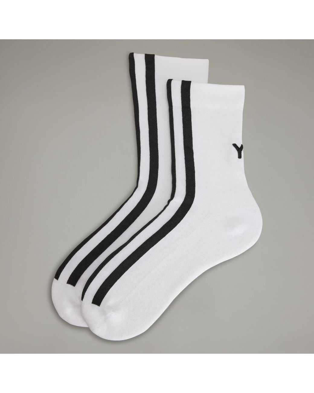 Adidas White Y-3 Stripes Socks
