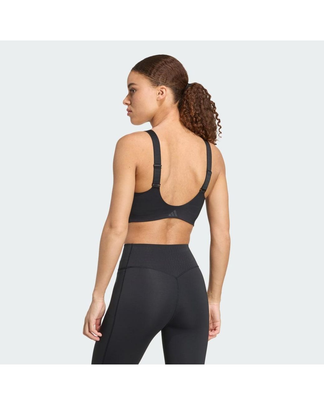 Adidas Blue Optimé High Support Zip Bra
