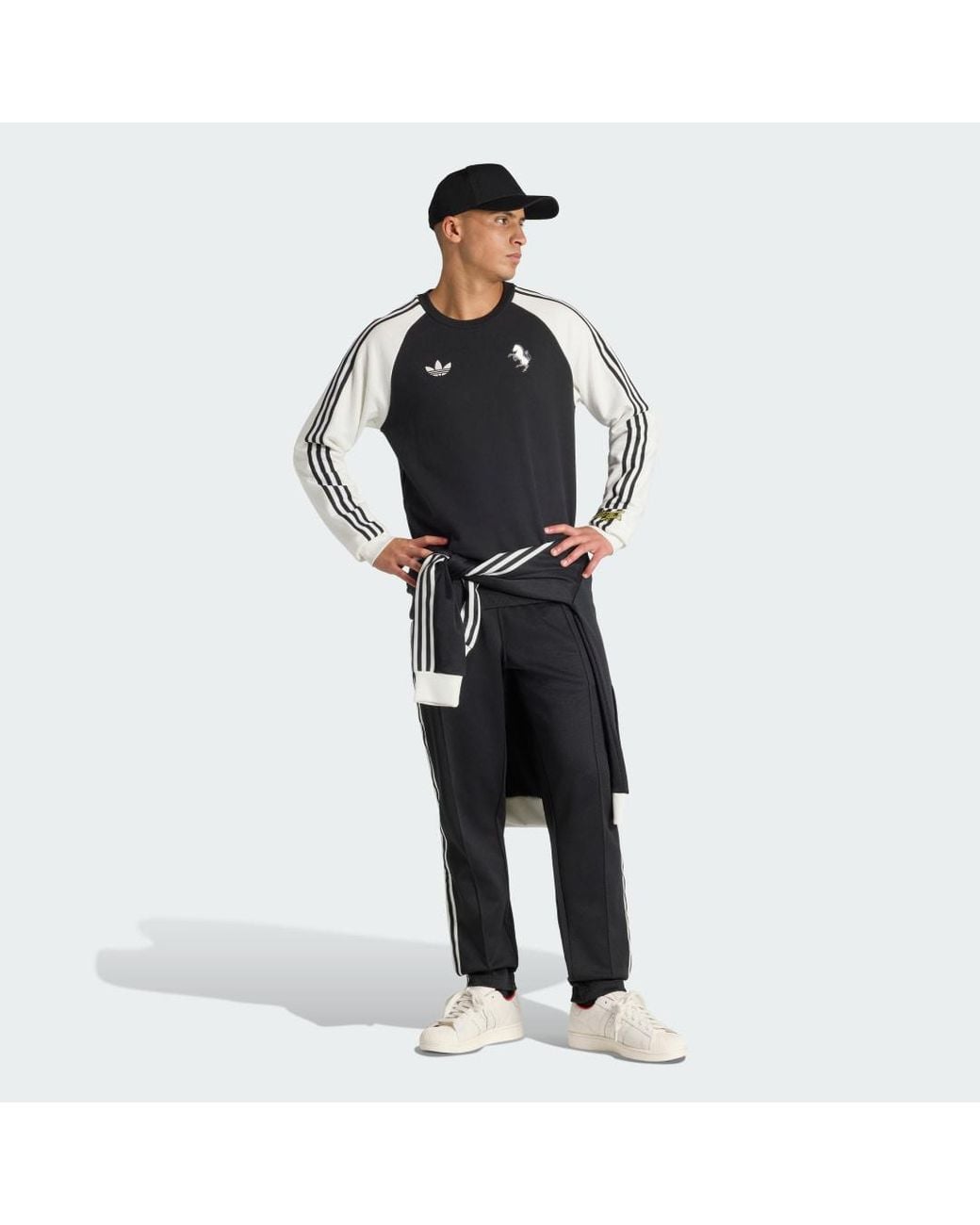 Adidas Black Juventus Fc Originals Crew Sweatshirt for men