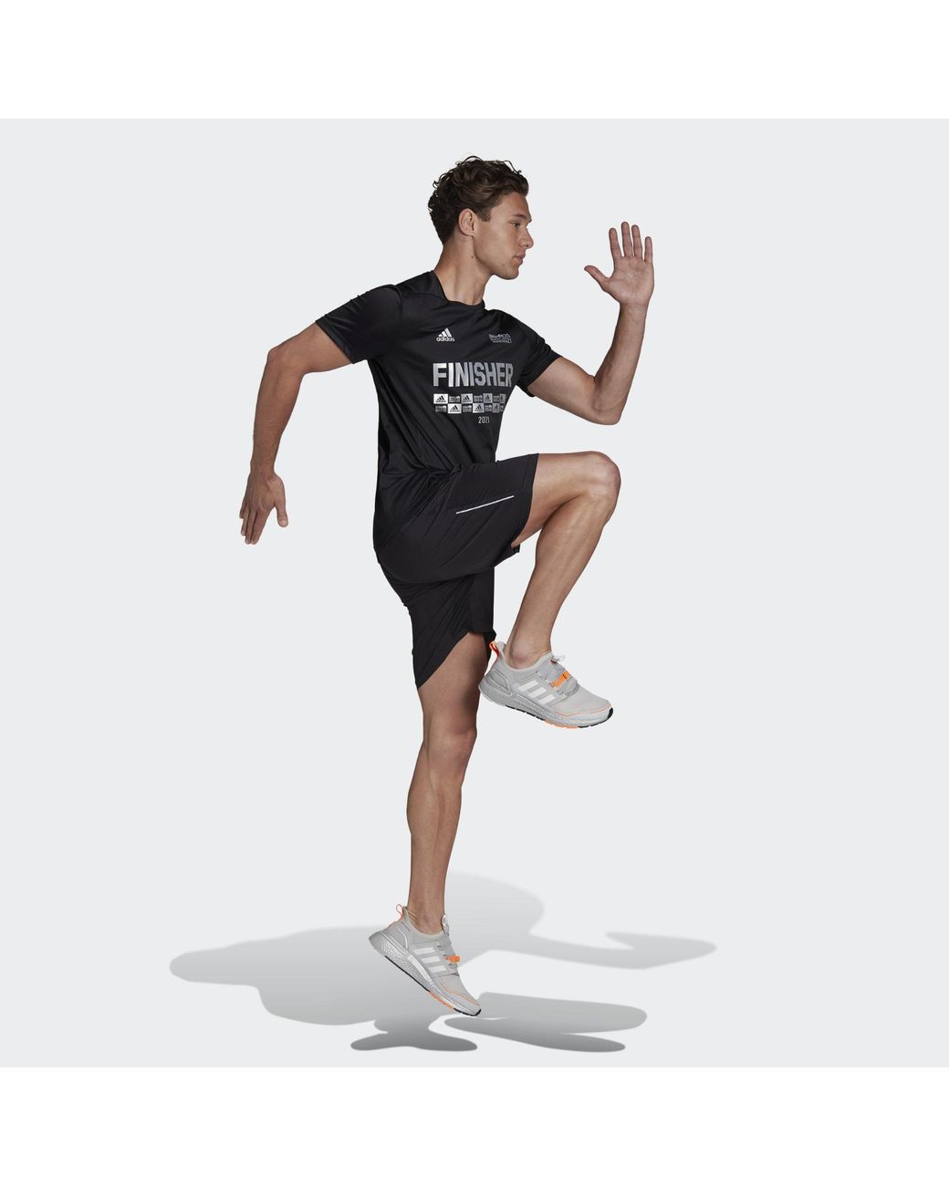 adidas Synthetic Berlin Marathon Finisher T-shirt in Black for Men | Lyst UK