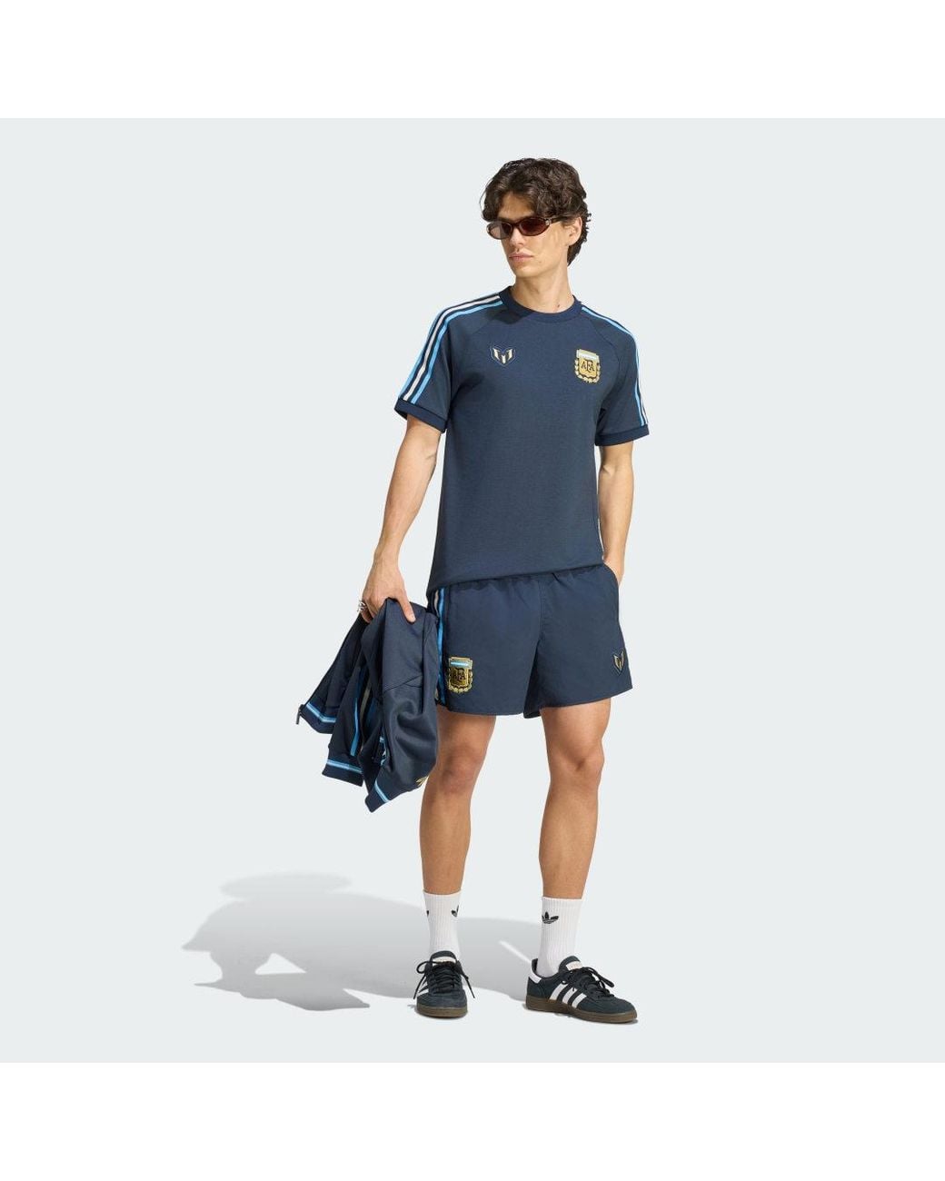 Adidas Blue Argentina Messi 26 Shorts for men