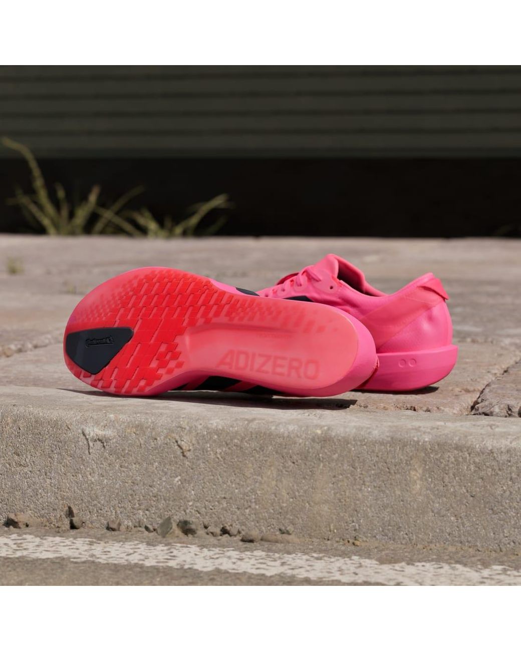Adidas Originals Pink Adizero Adios 9 Running Shoes for men