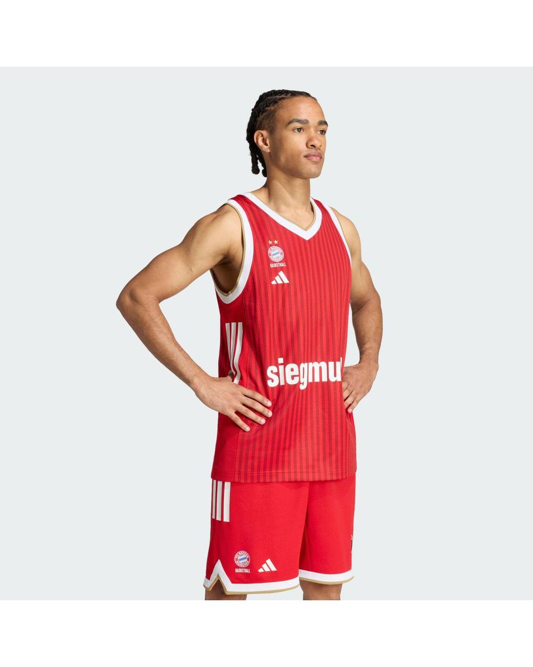 Adidas Red Fc Bayern Munich Bb Home Jersey for men