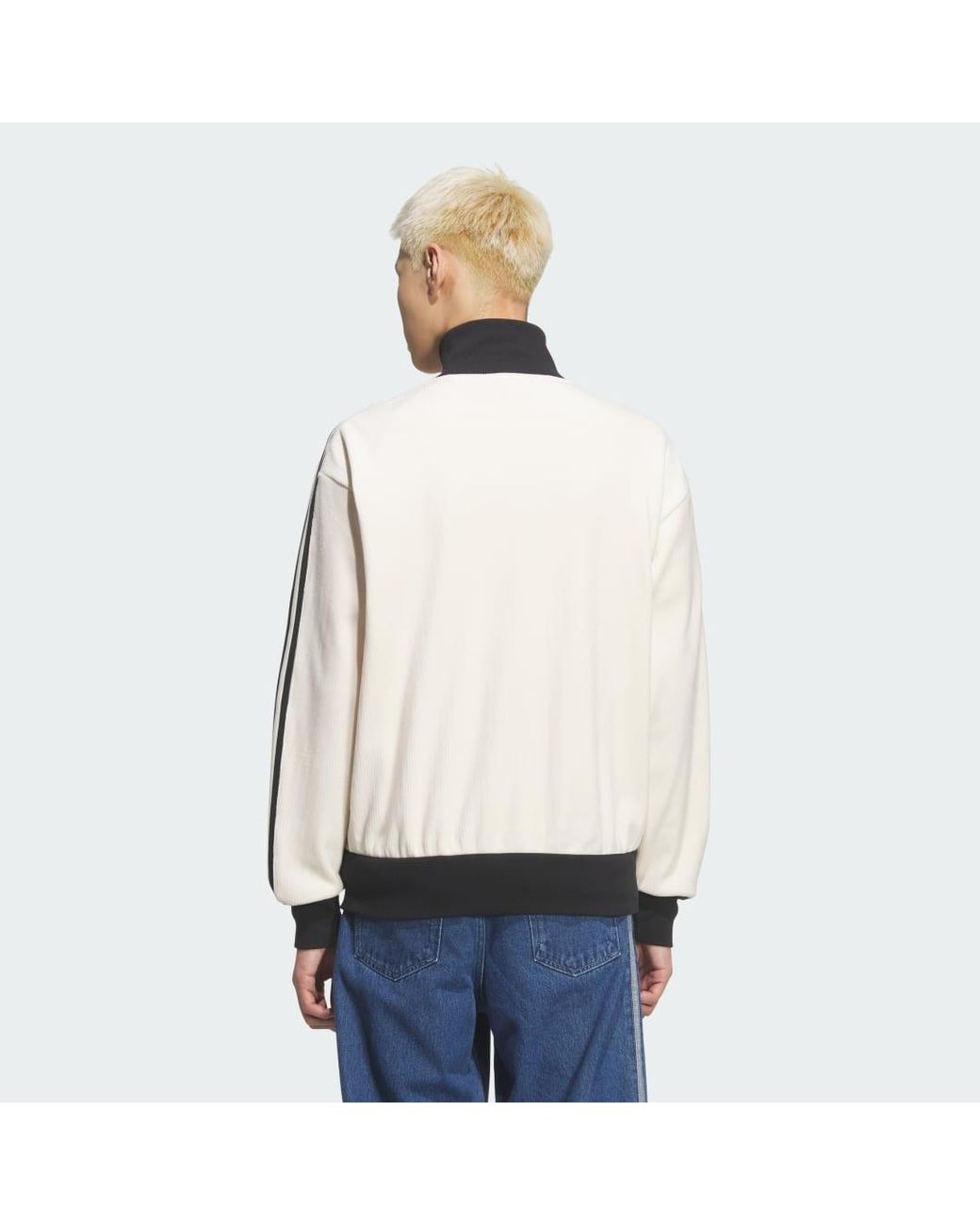 Adidas White Velour Classic Track Top
