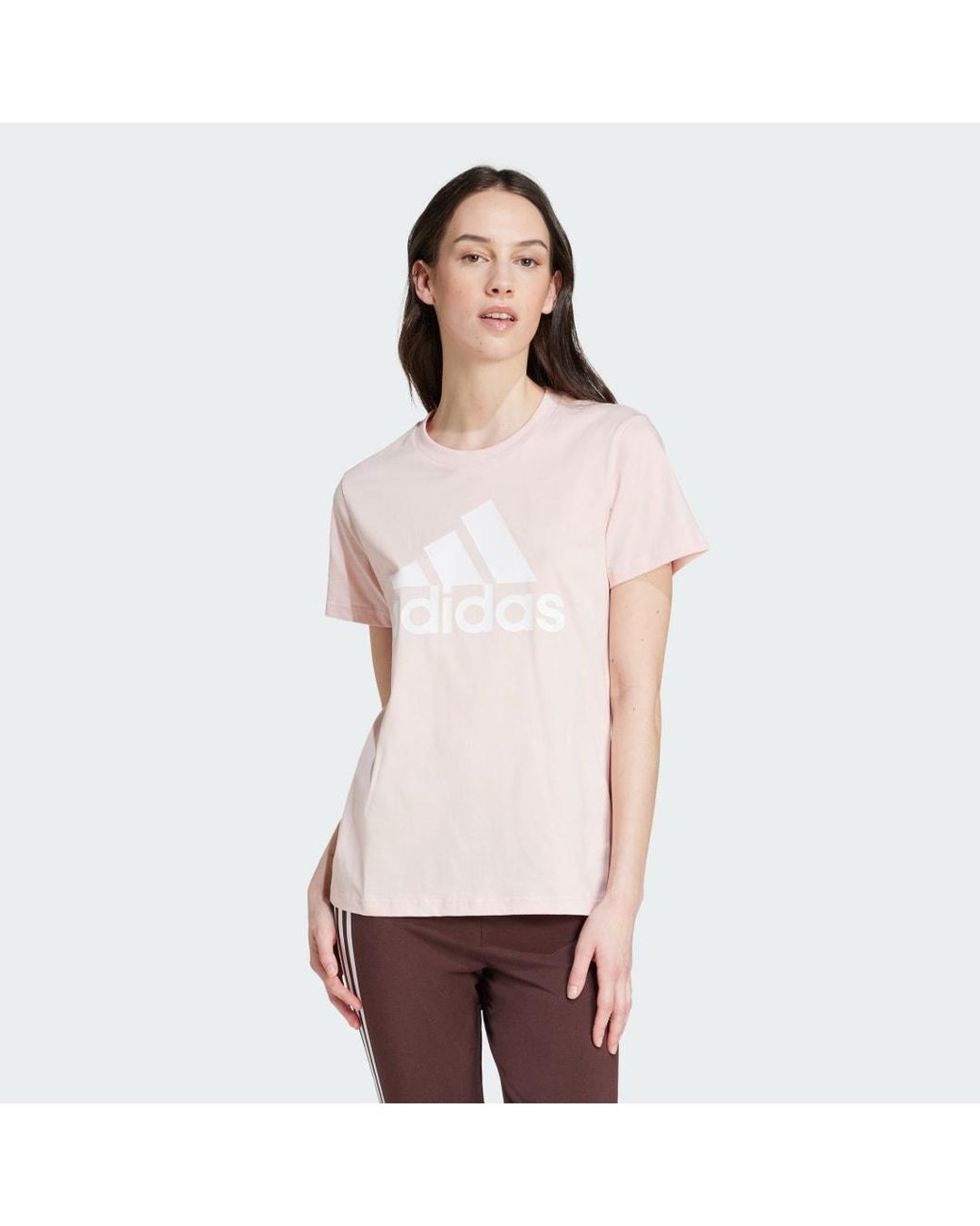 Adidas Pink Essentials Logo Tee