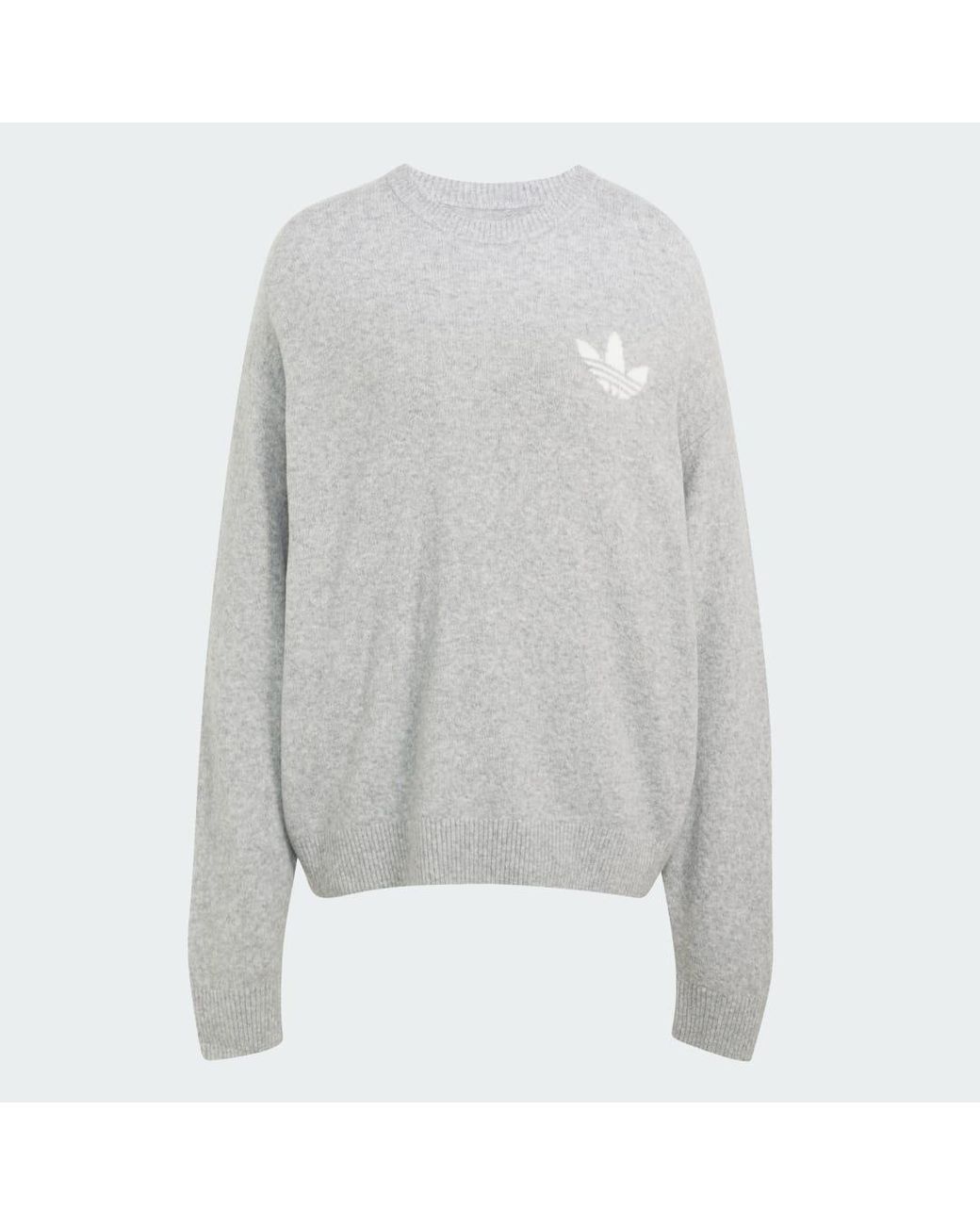 Adidas Gray Originals Athl Dept Knitted Sweatshirt