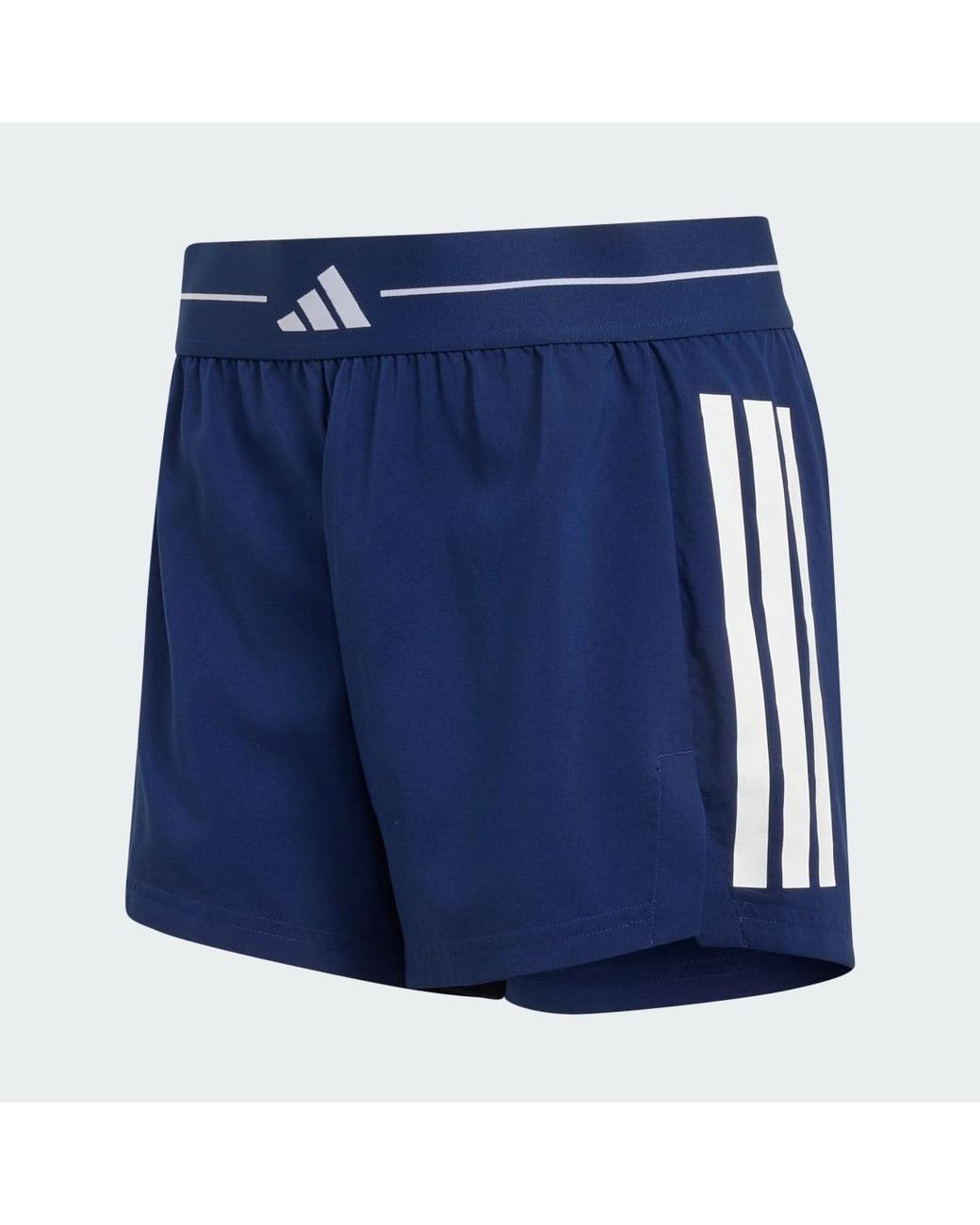 Adidas Blue Hyperglam 3-Stripes Woven Shorts