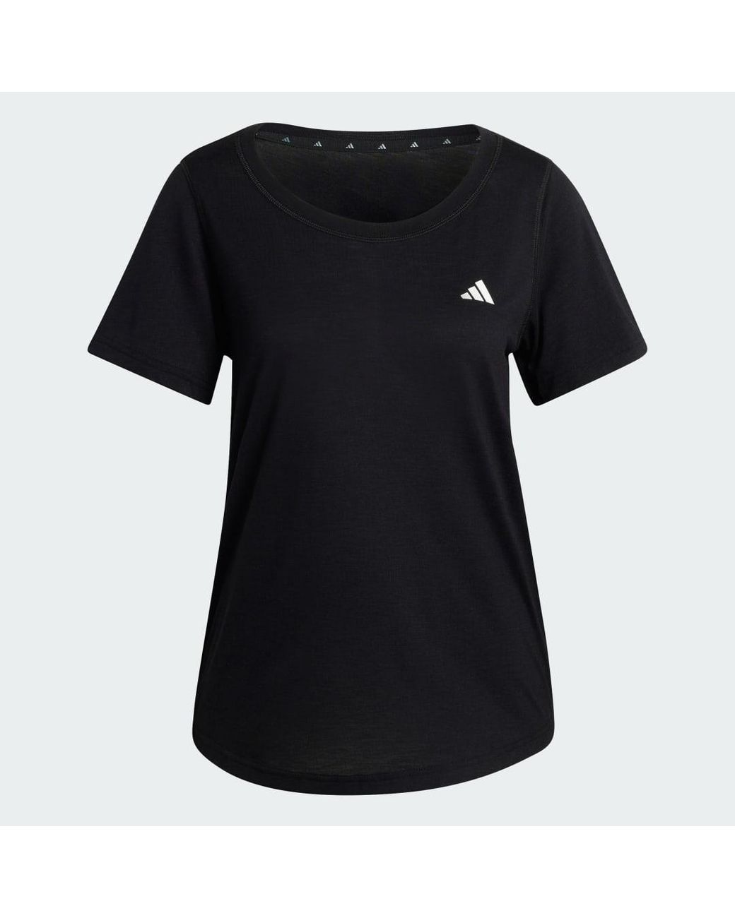 Adidas Blue Workout Essentials Scoop Neck T-Shirt
