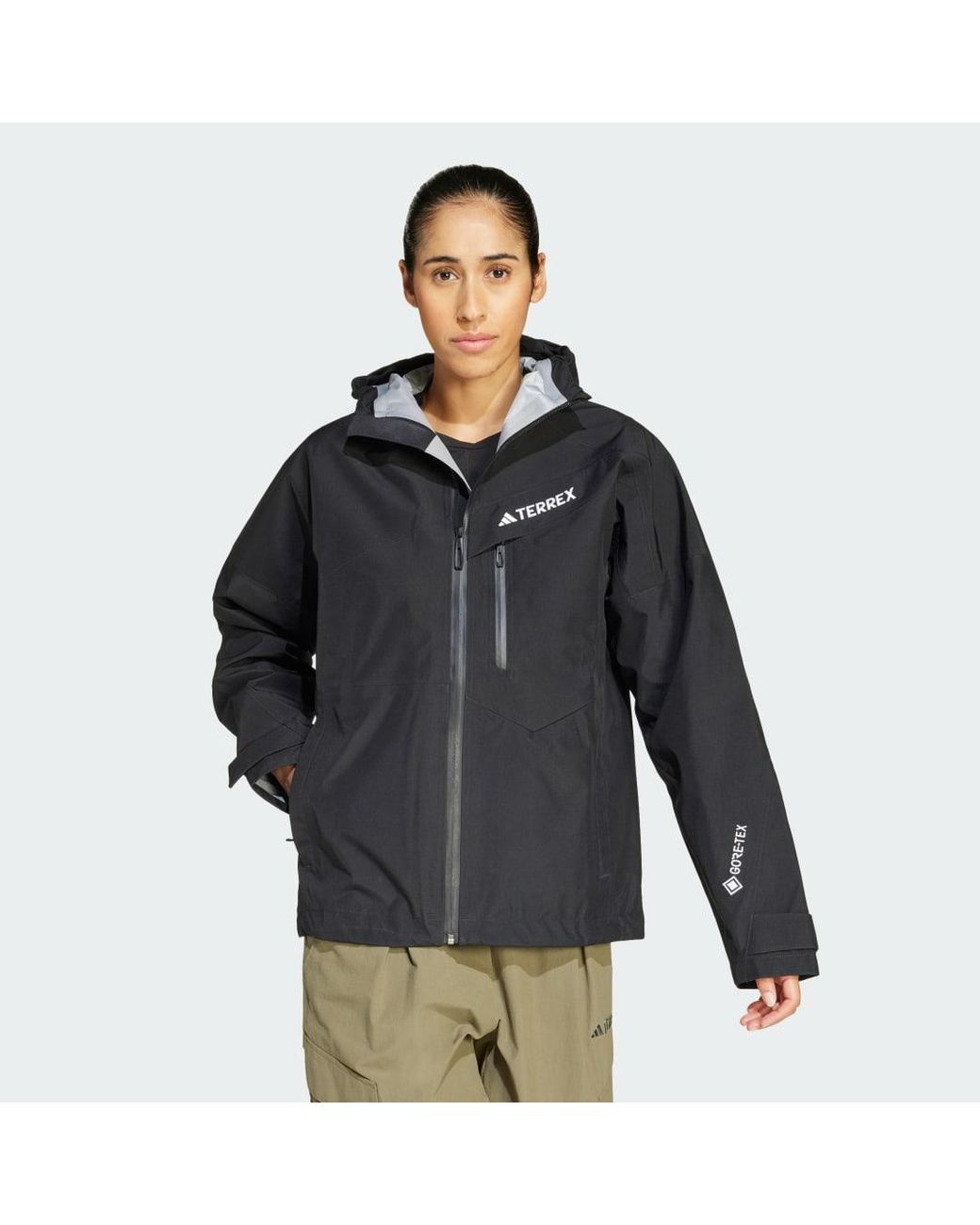Adidas Black Terrex Techrock 3L Gore-Tex Performance Jacket