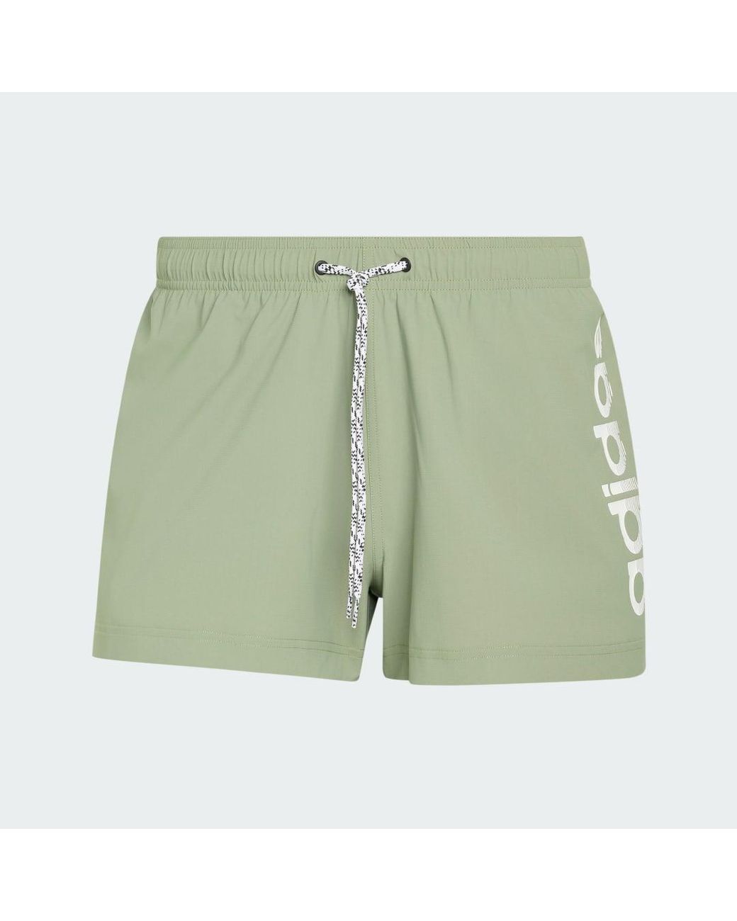Adidas Blue Logo Stretchy Knit Swim Shorts 3 Inch for men