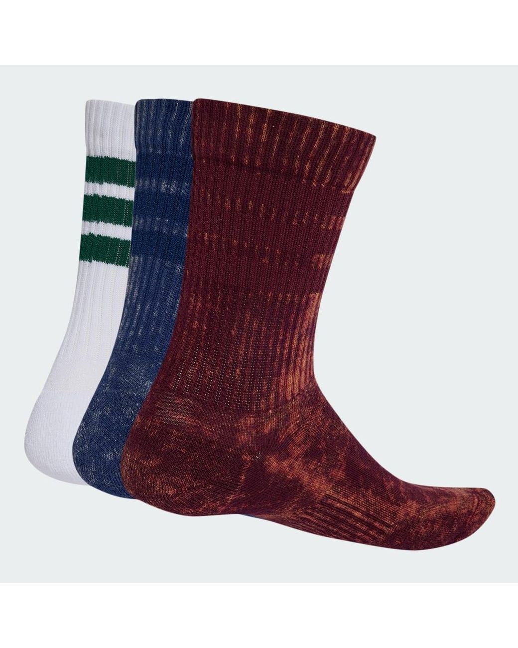 Adidas Blue Stonewash Crew Socks 3 Pairs