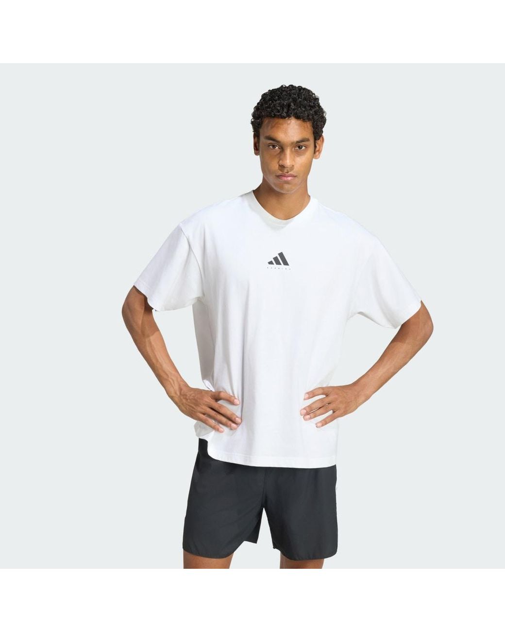 Adidas White Running Category Graphic T-Shirt