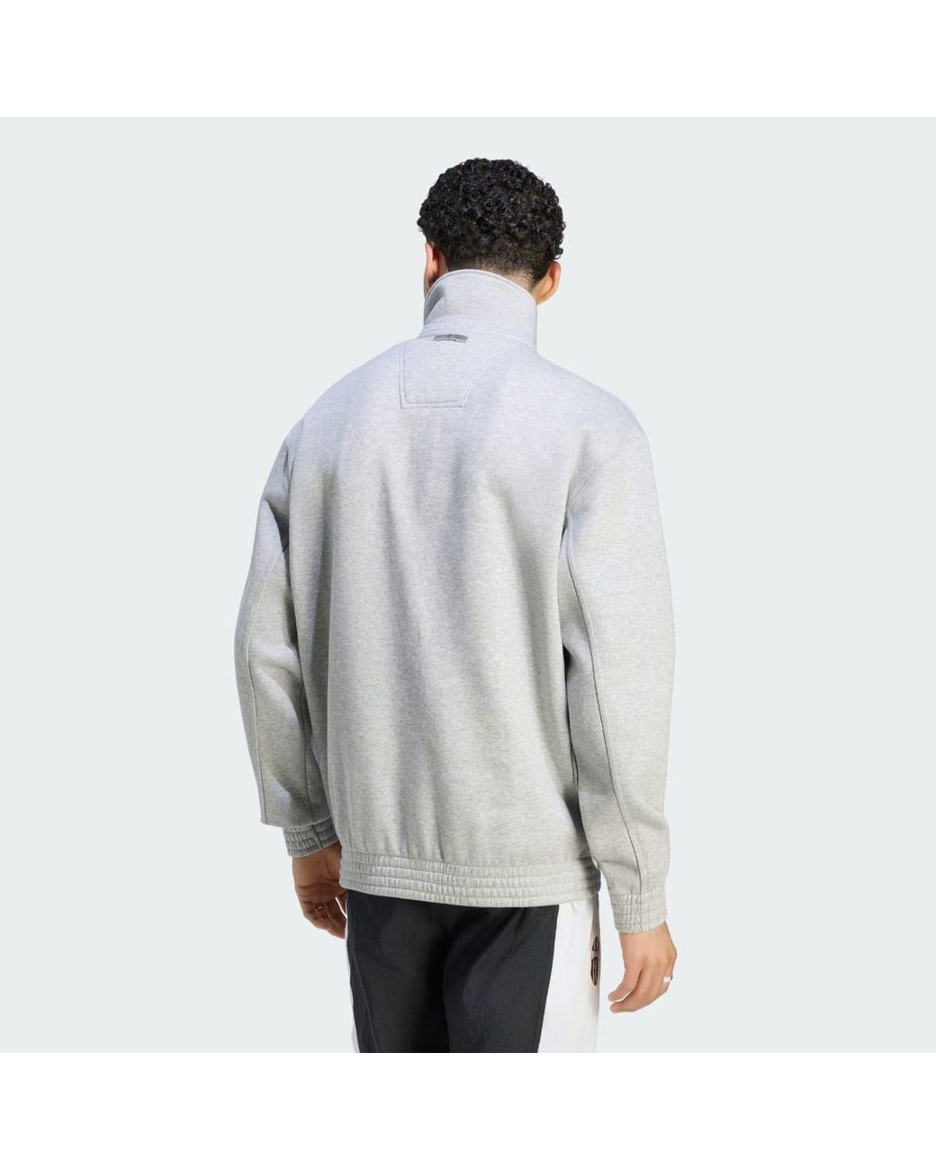 Adidas Gray Juventus Turin Eqt Half Zip Top for men