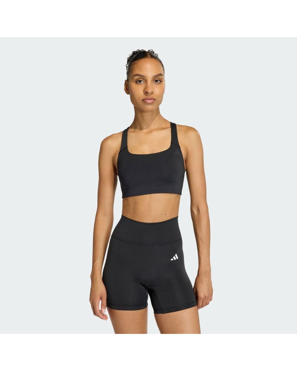 Adidas Blue Optime Workout Medium Support Bra