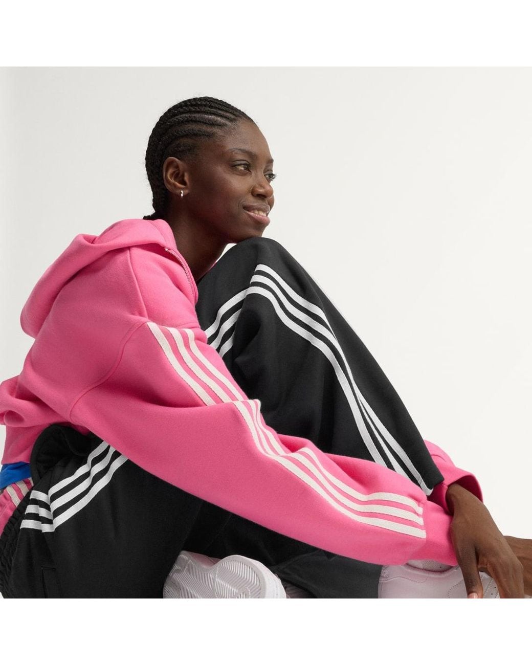 Adidas Red Adisignature 3 Stripes Open Hem Sweatpants