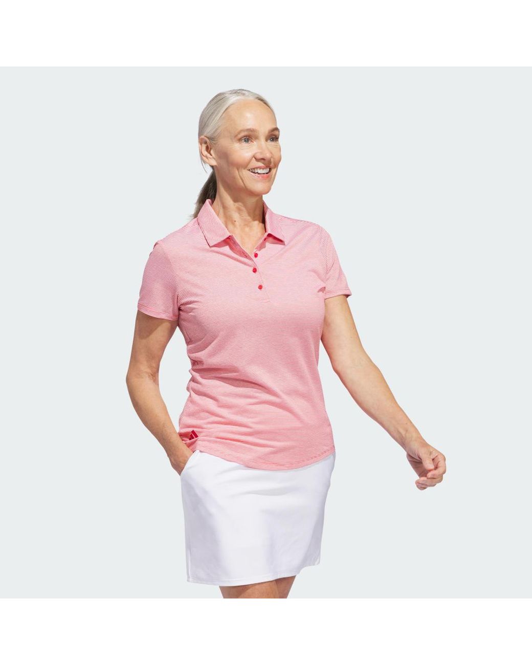 Adidas Pink #39;S Ottoman Short Sleeve Polo Shirt
