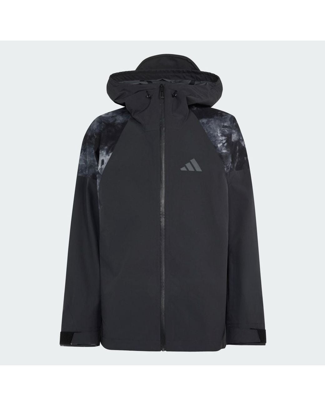 Adidas Blue Terrex Xperior Hybrid Primeknit Spray Dye Climaproof+ Jacket for men