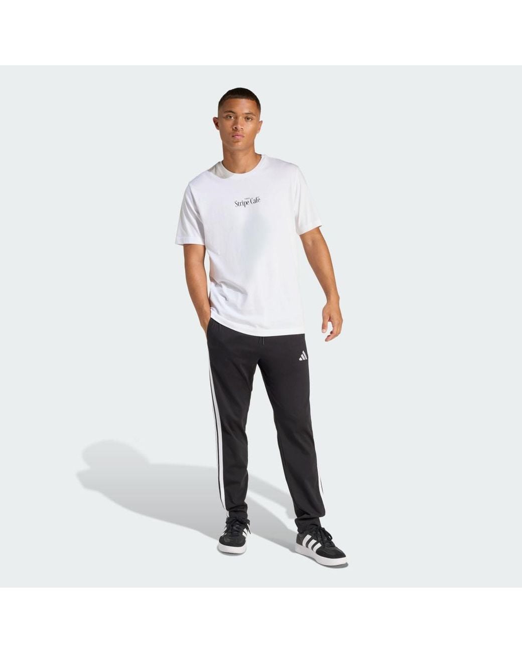 Adidas White Lifestyle Coffee Cafe Donut Box Graphic T-Shirt Kb2500 for men