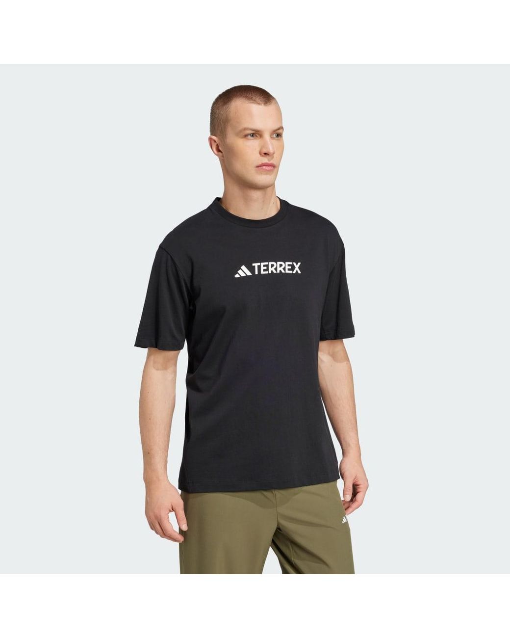 Adidas Black Terrex Classic Logo Tee for men