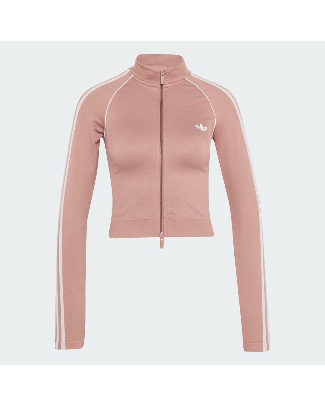 Adidas Brown Essentials 3 Stripes Seamless Tracktop