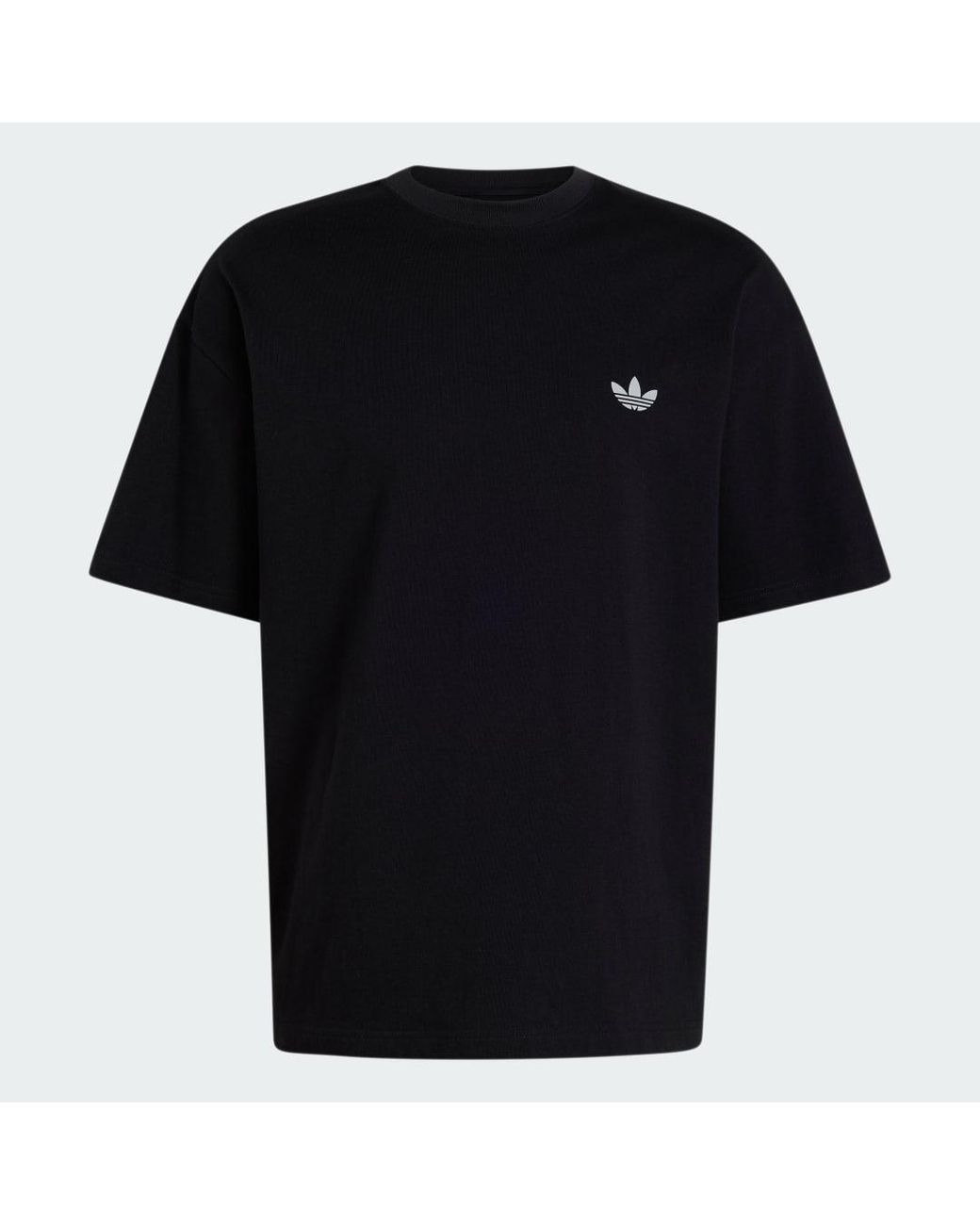 Adidas Black Trefoil Essentials Spacer Loose T-Shirt for men
