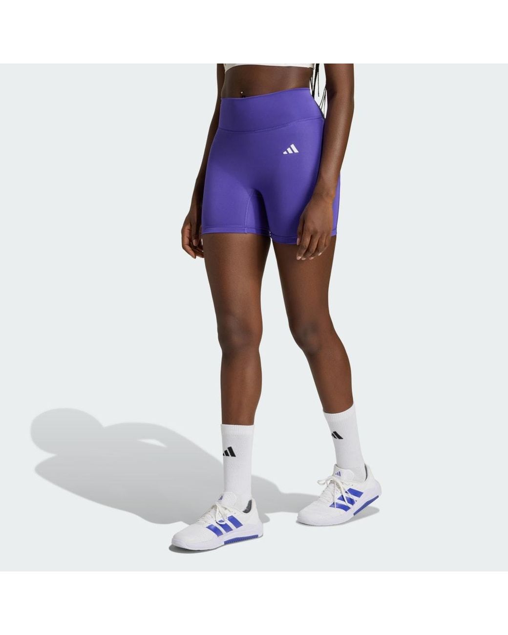 Adidas Blue Optime Essentials Workout Short Leggings