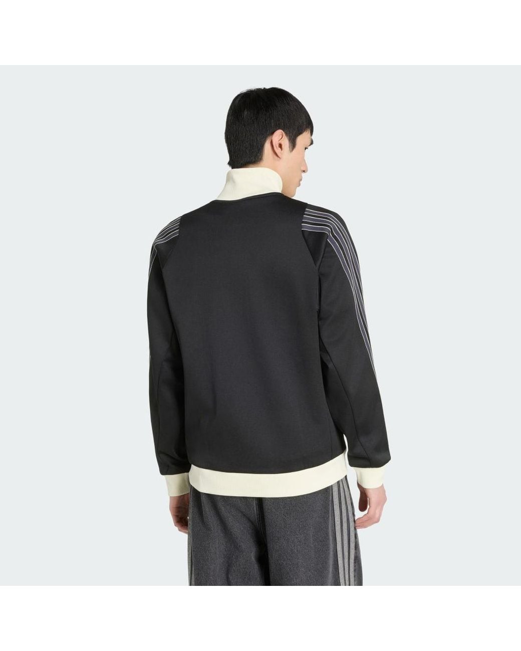 Adidas Black Stadium Regular Fit Pique Tracktop for men