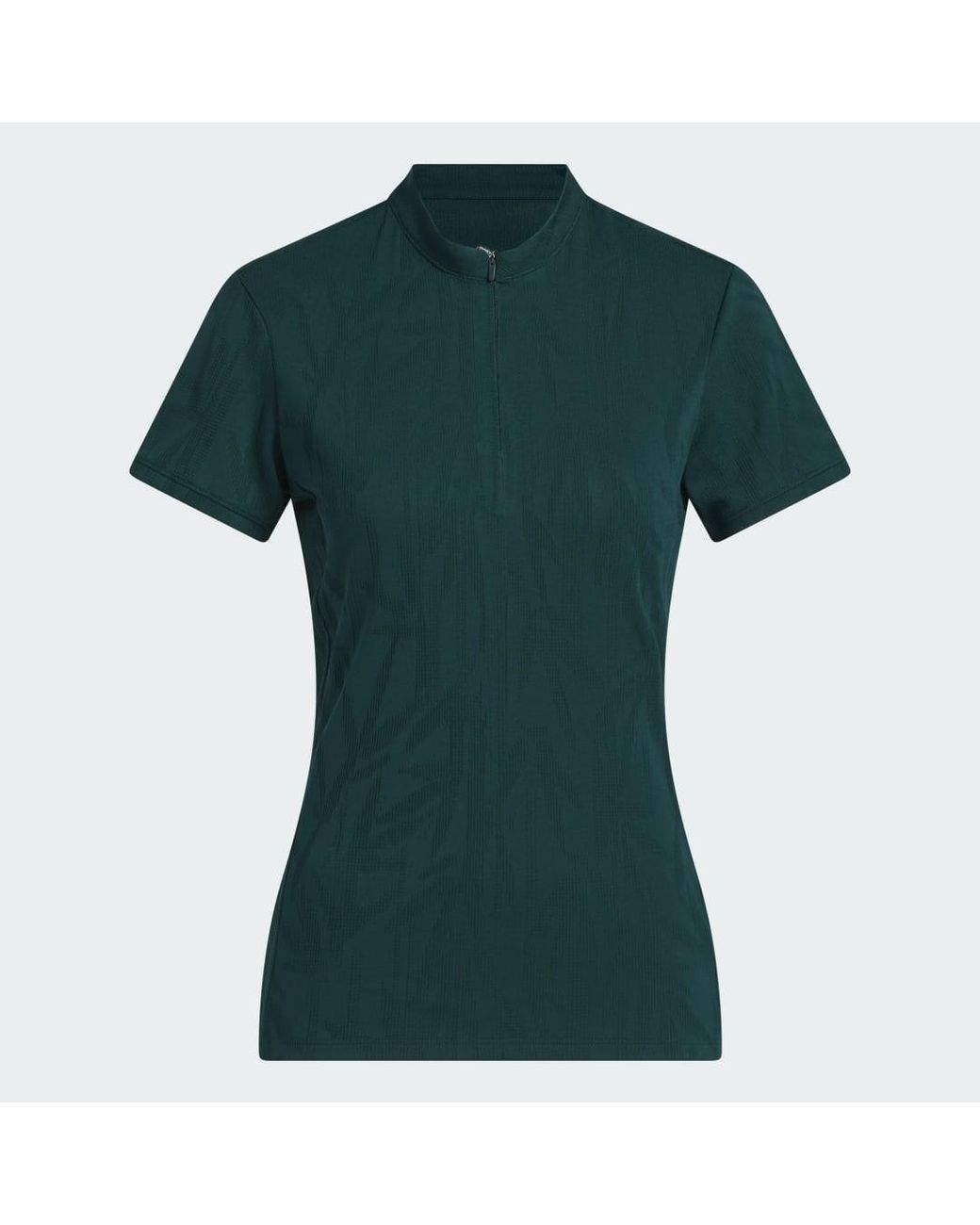 Adidas Green Go-To Jacquard Short Sleeve Polo Shirt