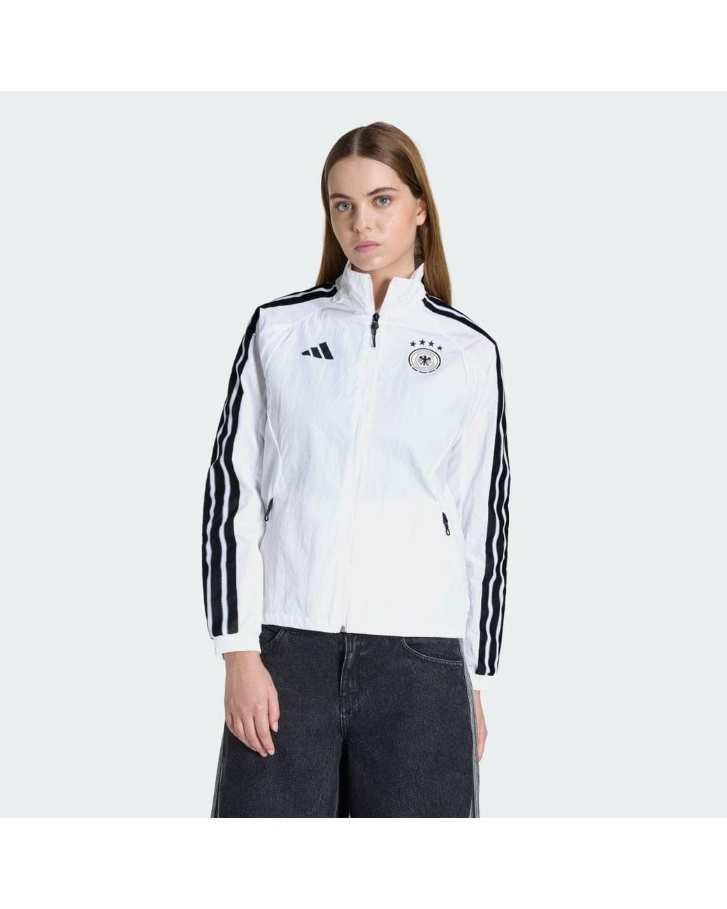 Adidas White Germany Home Anthem Jacket