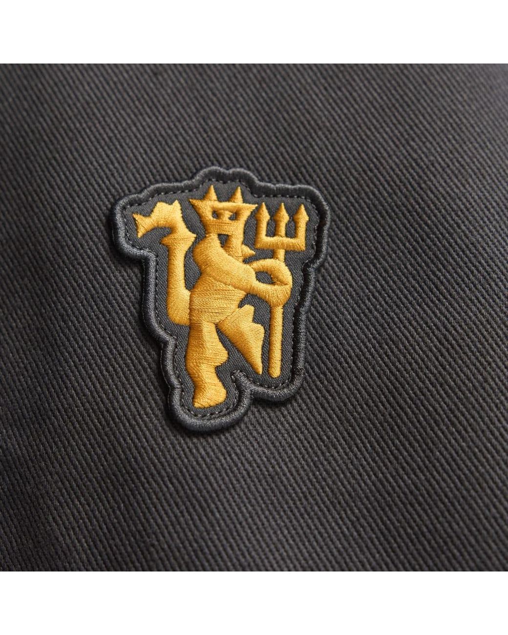 Adidas Black Manchester United Terrace Icons Drill Tracksuit Bottoms for men