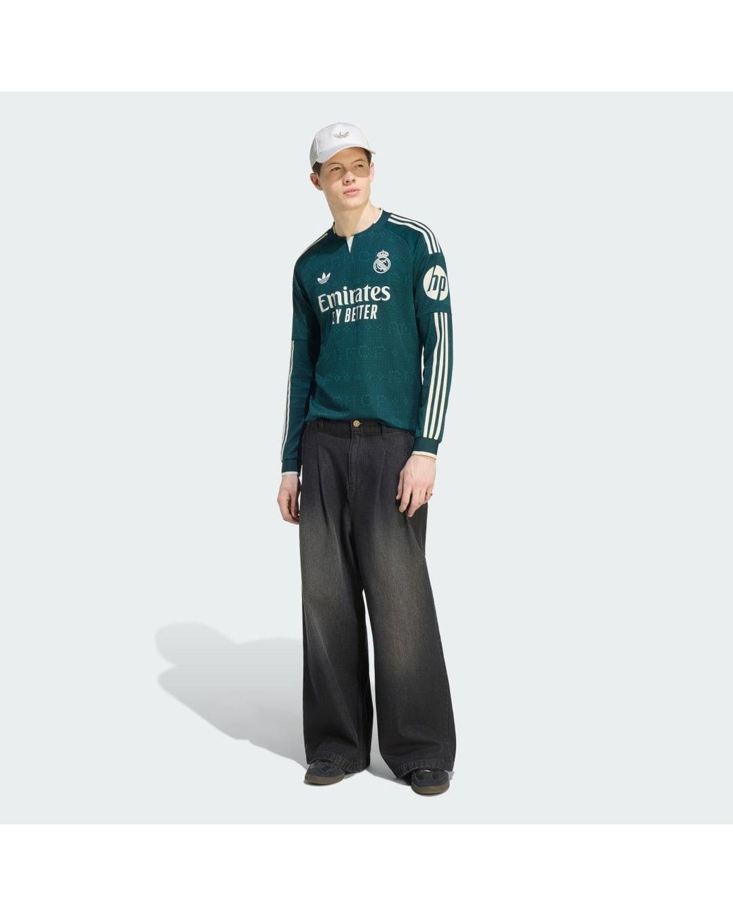 Adidas Green Real Madrid 26/27 Away Jersey Long Sleeve for men