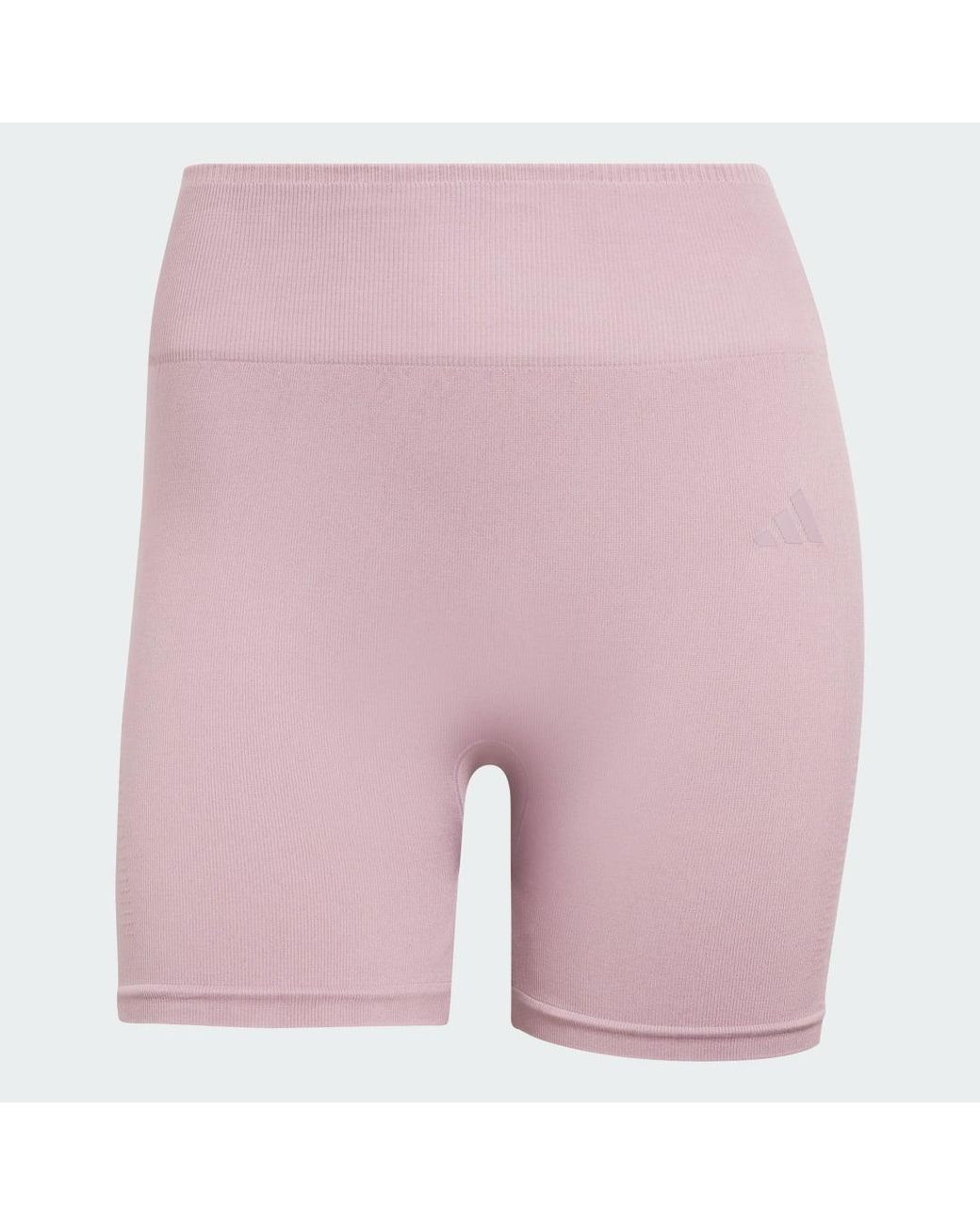 Adidas Pink Workout Essentials 4 Inch Leggings Knit