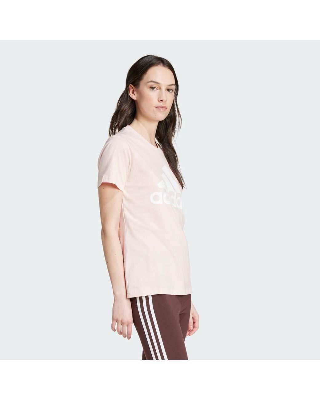 Adidas Pink Essentials Logo Tee