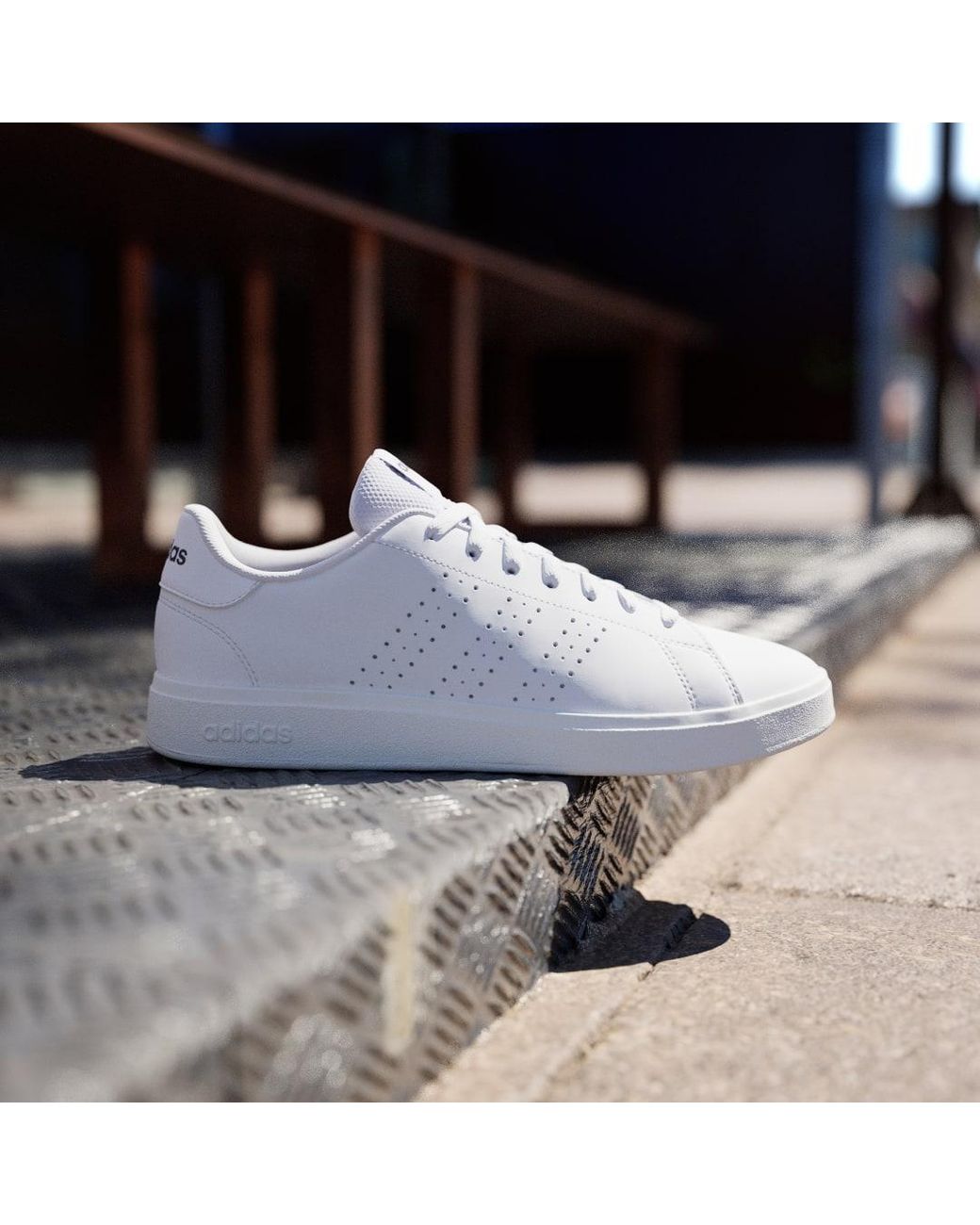 Adidas White Advantage Base 2.0 Shoes