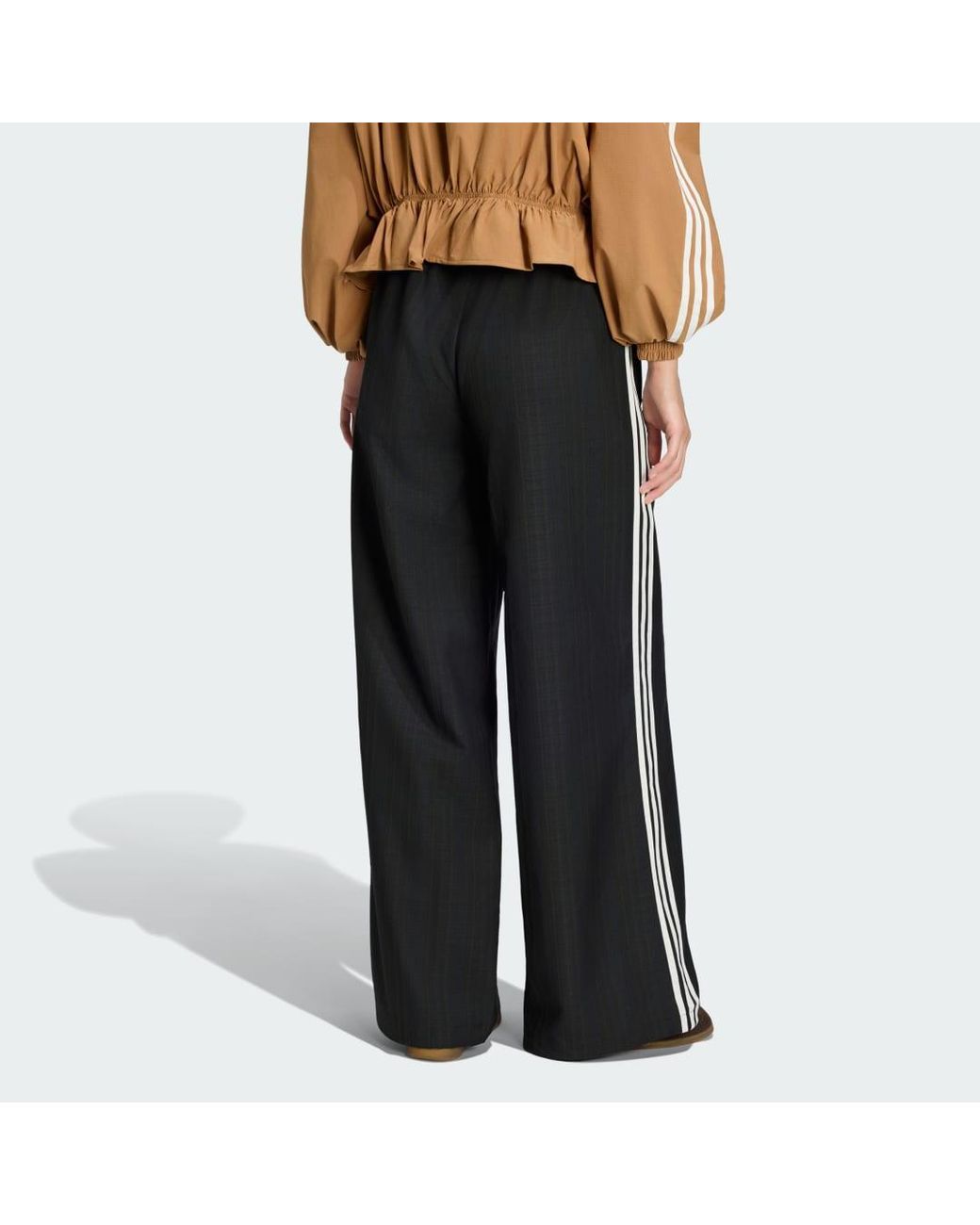Adidas Black Loose Check Track Pants