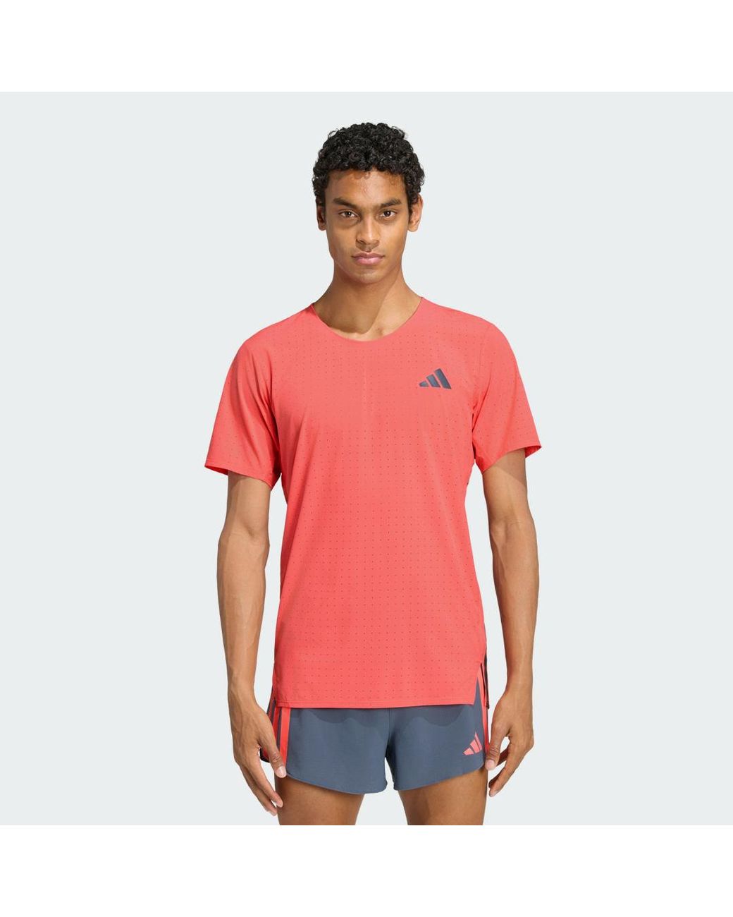 Adidas Red Adizero Running T-Shirt for men