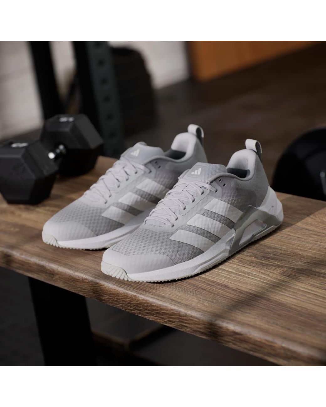 Adidas White Dropset Control Training Shoes for men