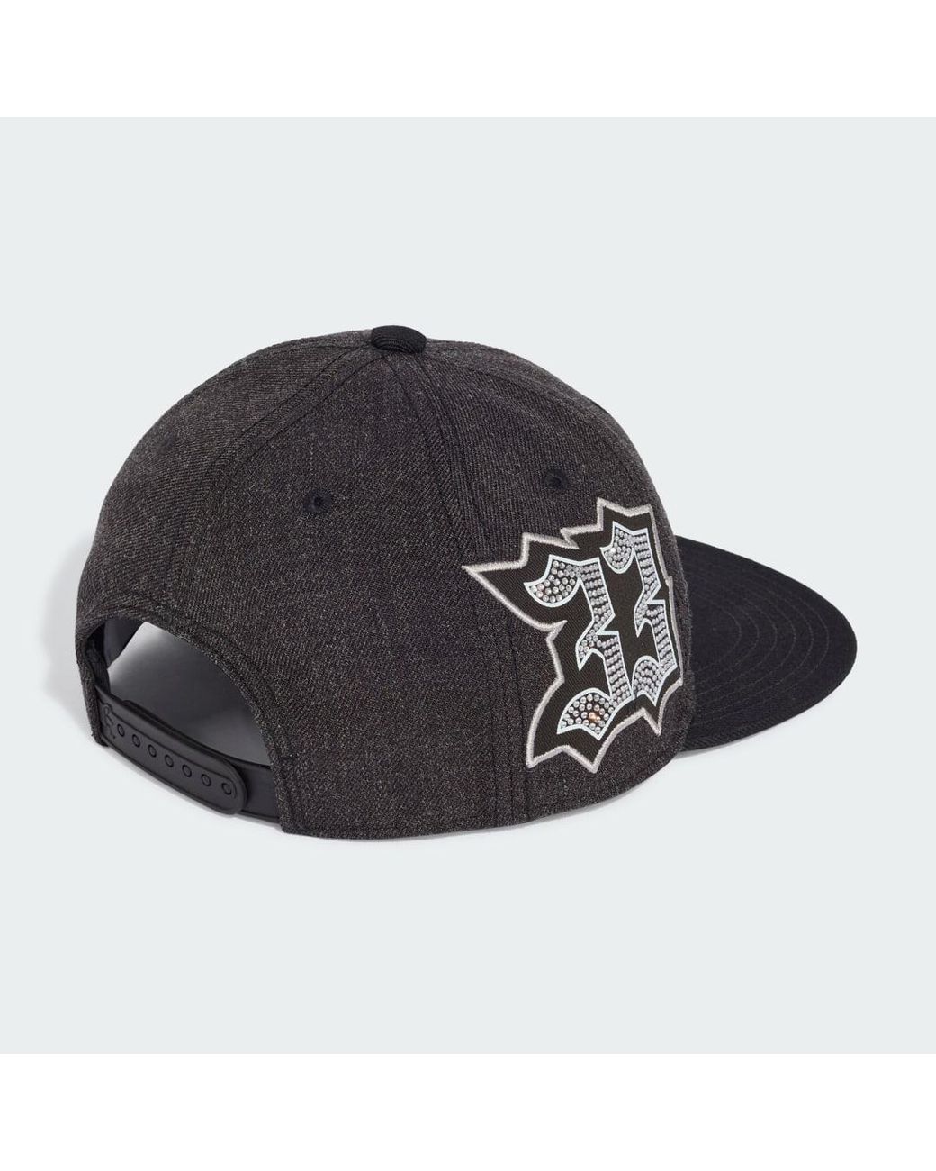 Adidas Black Premium Kappe, Strasssteine