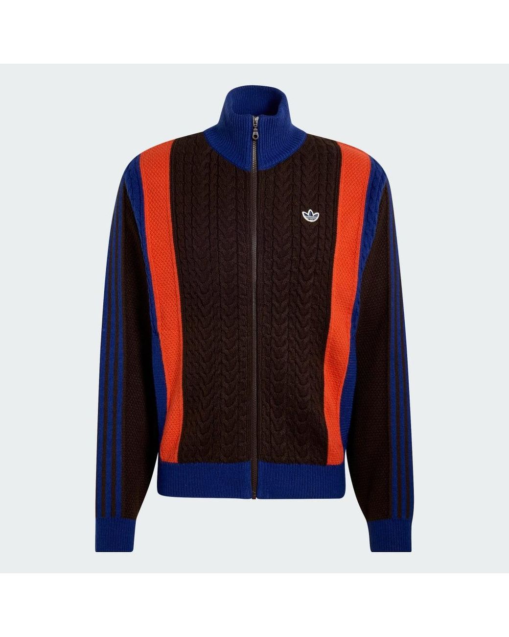 Adidas Red Winter Club Knitted Zip Through Tracktop for men