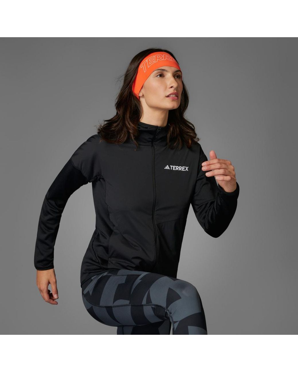 Adidas Black Terrex Xperior Climawarm+ Wind Light Fleece Hooded Jacket
