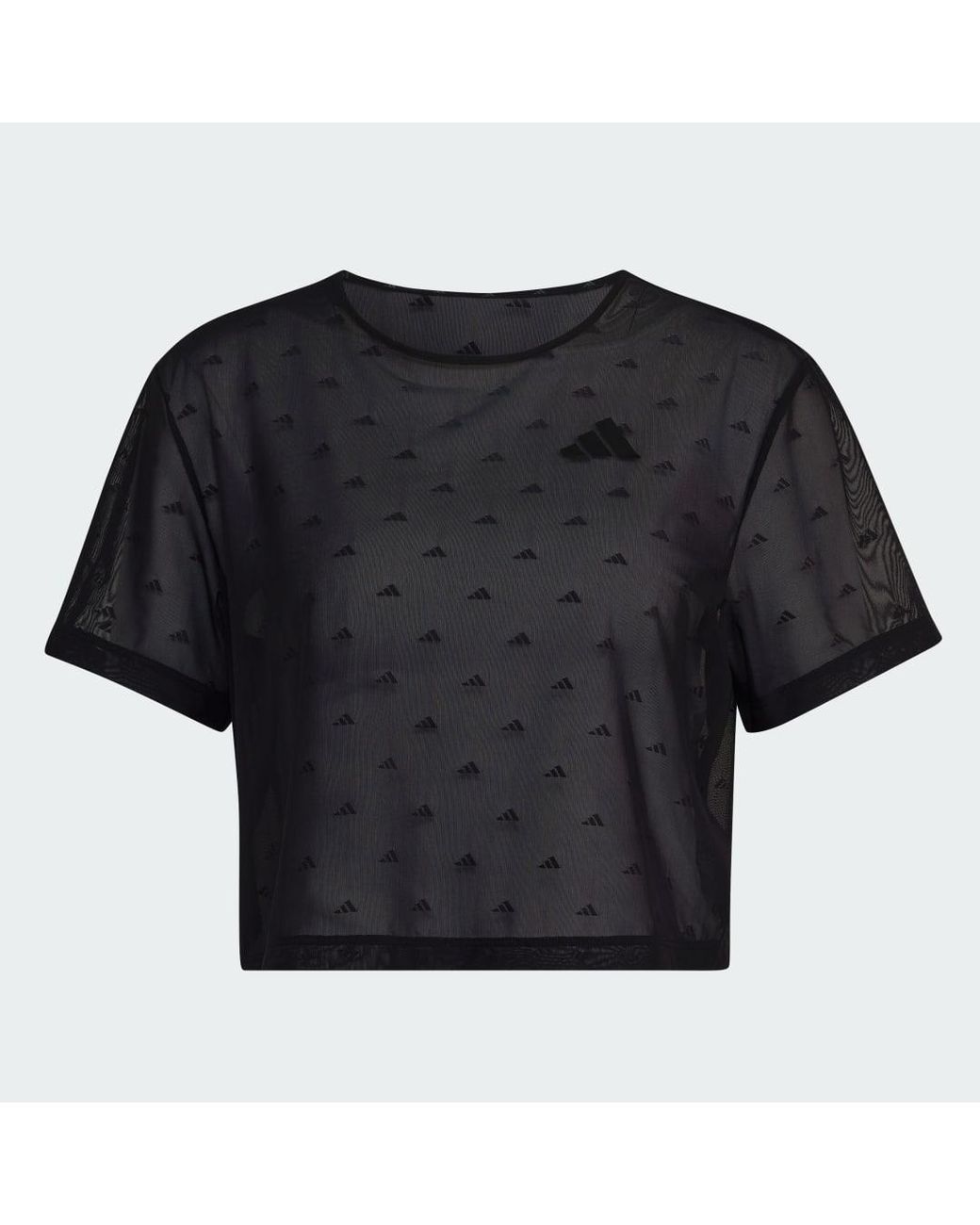 Adidas Originals Black Primelift Essentials Workout Boxy Mesh T-Shirt