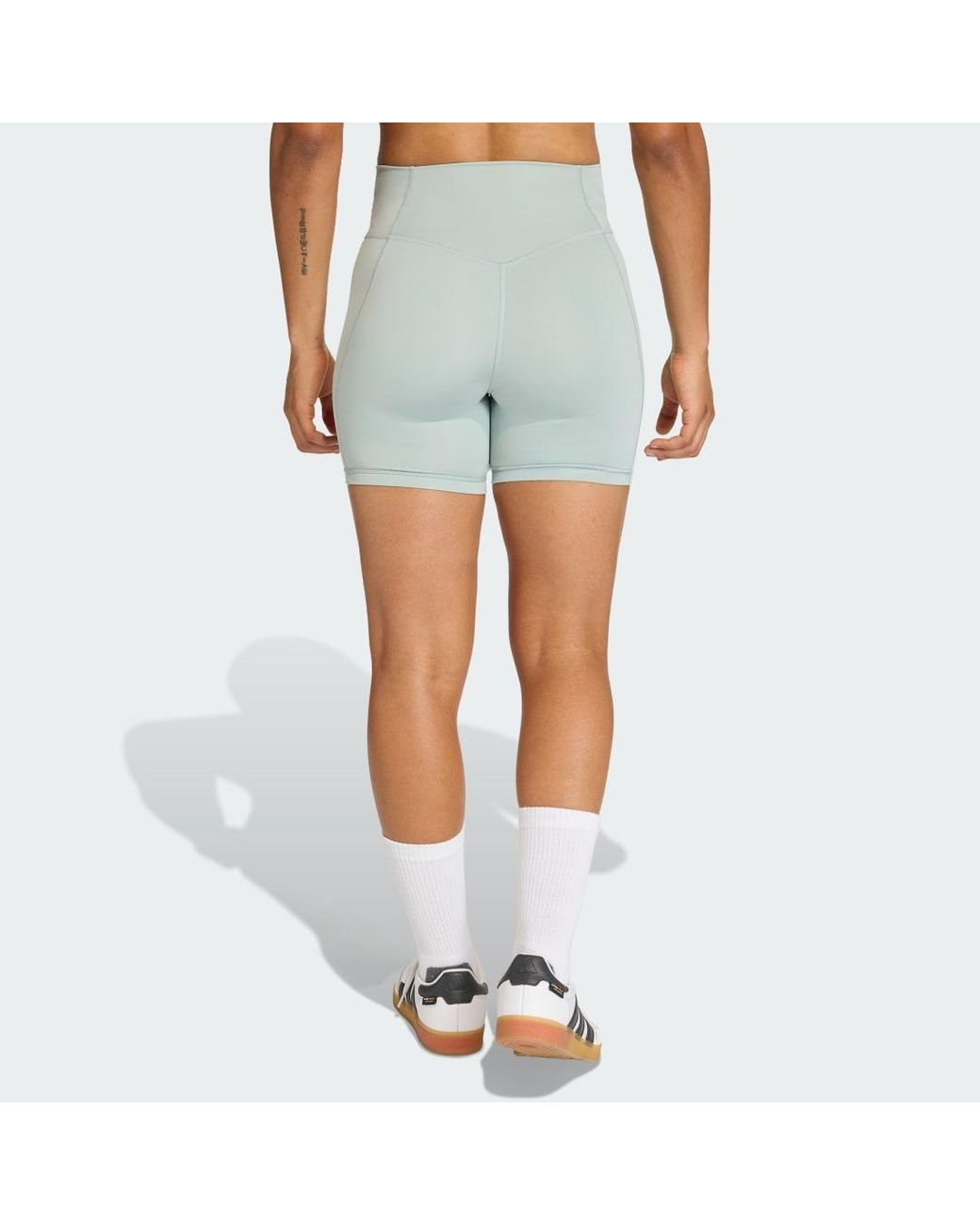 Adidas Blue Optime Essentials Workout Short Leggings