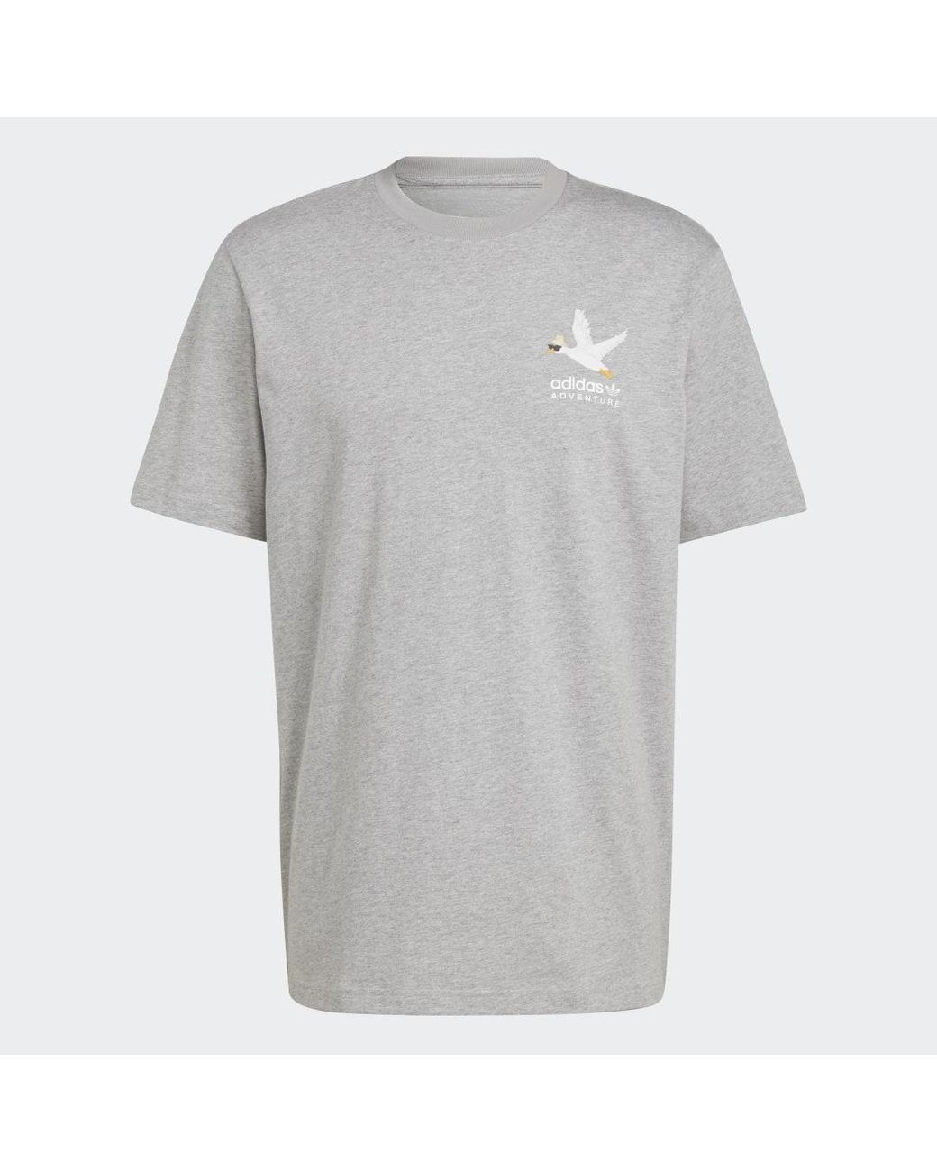 Adidas Gray Adventure Graphic Duckies T-shirt for men