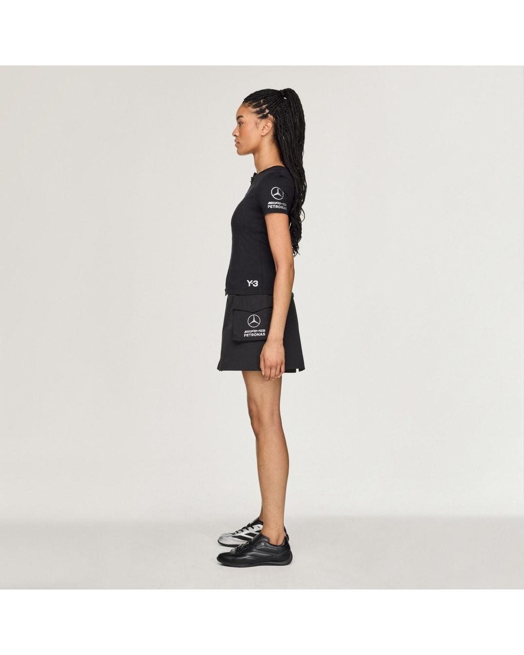 Adidas Blue Y-3 Mercedes Short Skirt