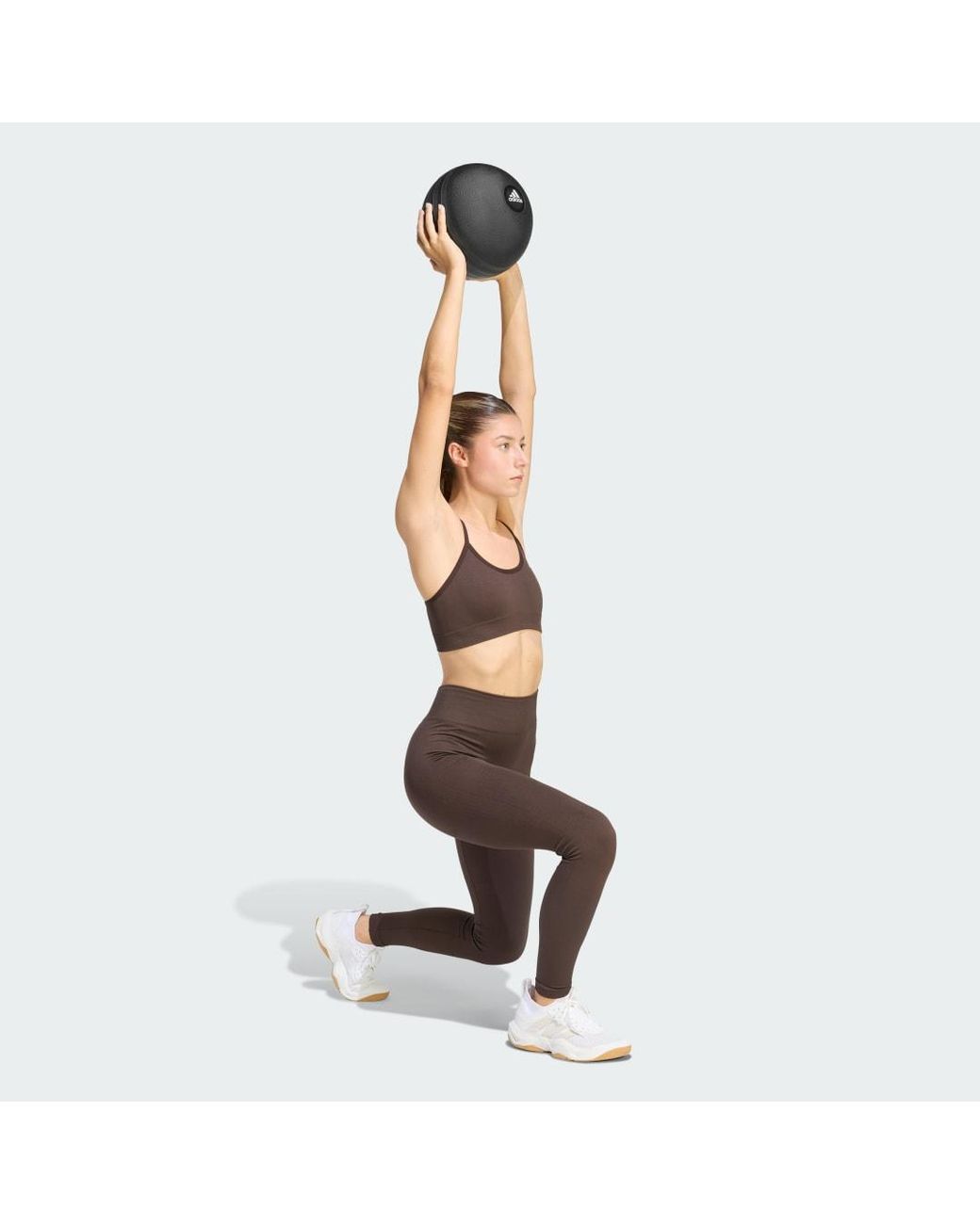 Adidas Green Workout Essentials Light-Support Knit Bra
