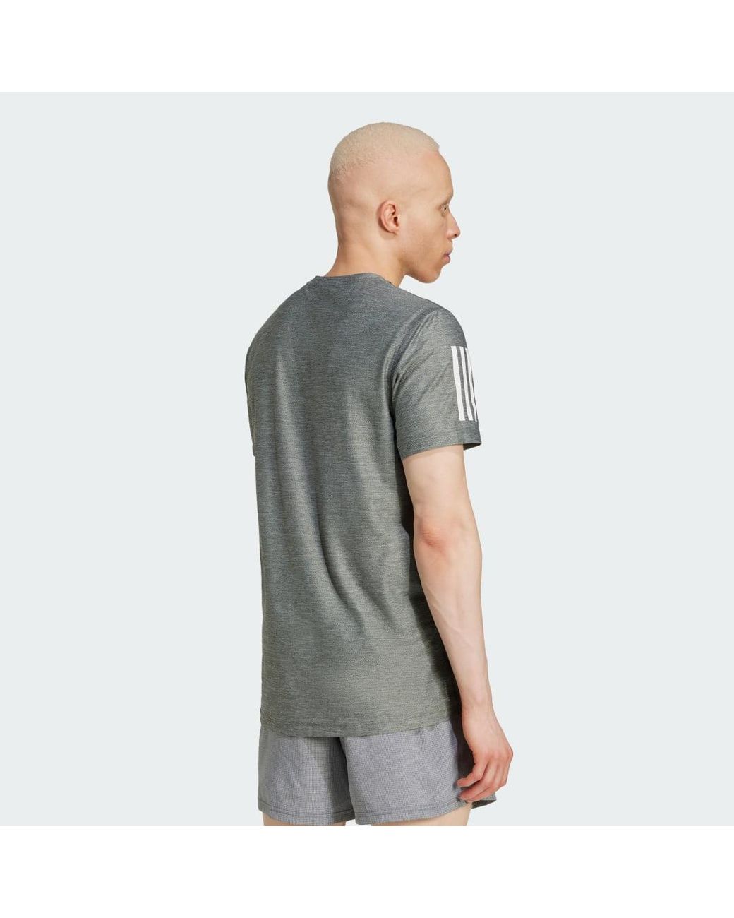 Adidas Gray Own The Run Running T-shirt for men