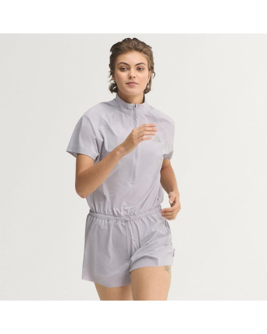 Adidas Gray Adi365 Aspyre Running Jumpsuit