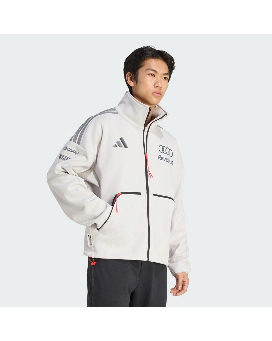 Adidas White Audi Revolut F1 Team Engineers &Amp; Marketing Track Top for men